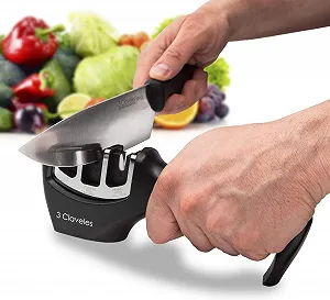 Точилка для ножів Tres Claveles 3-Step 3C ручна synthetic.ua - Фото 1