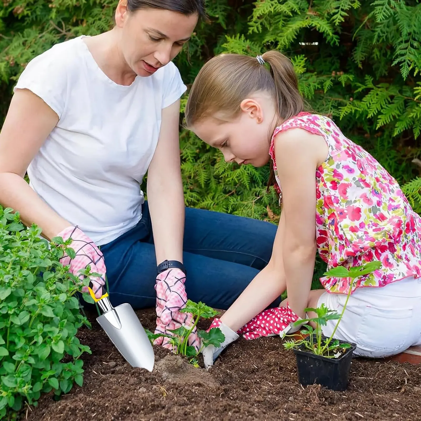 Садовая Лопатка Ручная Садовая Кельма Прочная с Эргономичной Ручкой для Садоводства для Раскопок Почвы, Посадки и Пересадки, фото №6