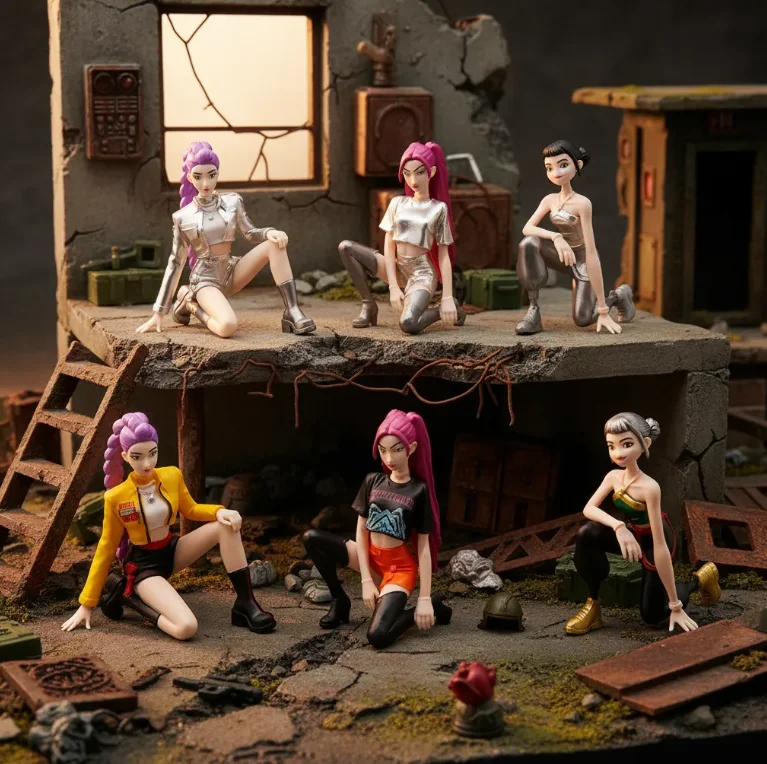 Набір фігурок Кпоп мисливиці на демонів KPop Demon Hunters 6 шт: Румі, Міра, Зої дитячі іграшки 8 см, фото №2