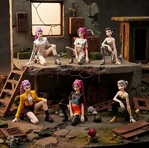 Набір фігурок Кпоп мисливиці на демонів KPop Demon Hunters 6 шт: Румі, Міра, Зої дитячі іграшки 8 см synthetic.ua - Фото 1