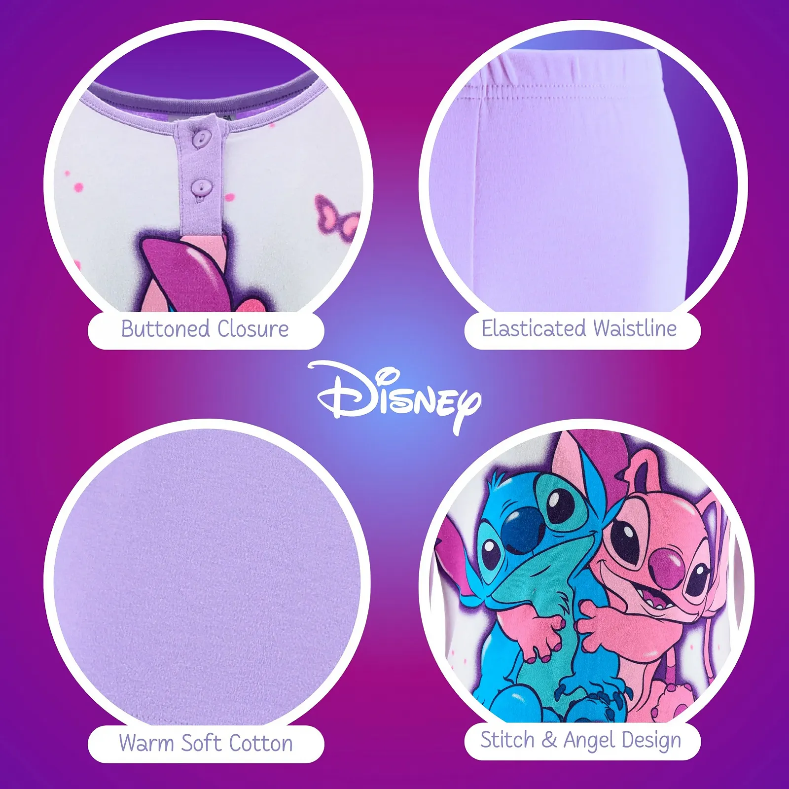 Піжама Disney Stitch and Angel для дівчат, м’яка бавовняна піжама, фото №5 Піжама Disney Stitch and Angel для дівчат, м’яка бавовняна піжама, фото №5