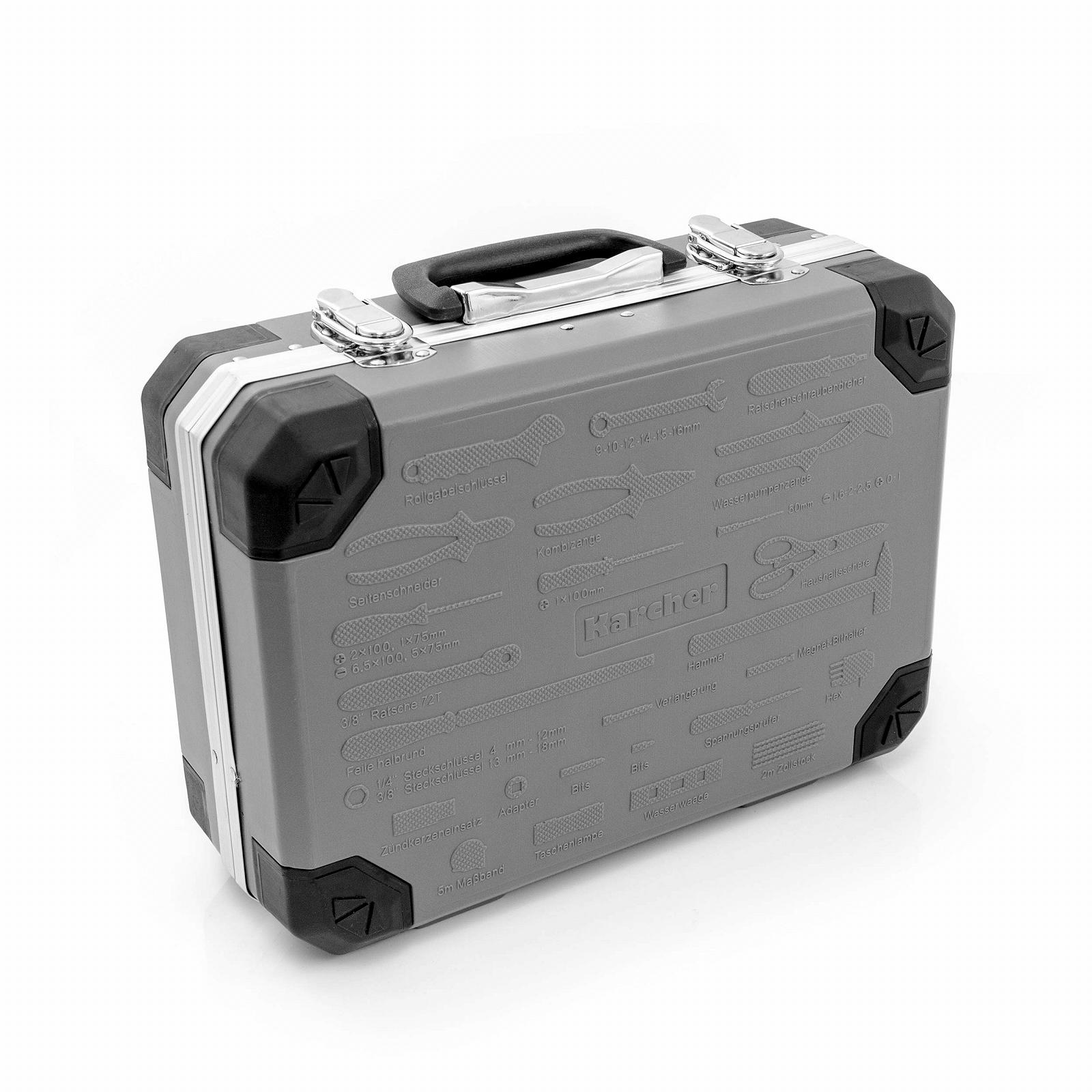 Ящик для инструментов Karcher 114 шт. Хромованадиевая и углеродистая сталь, фото №4