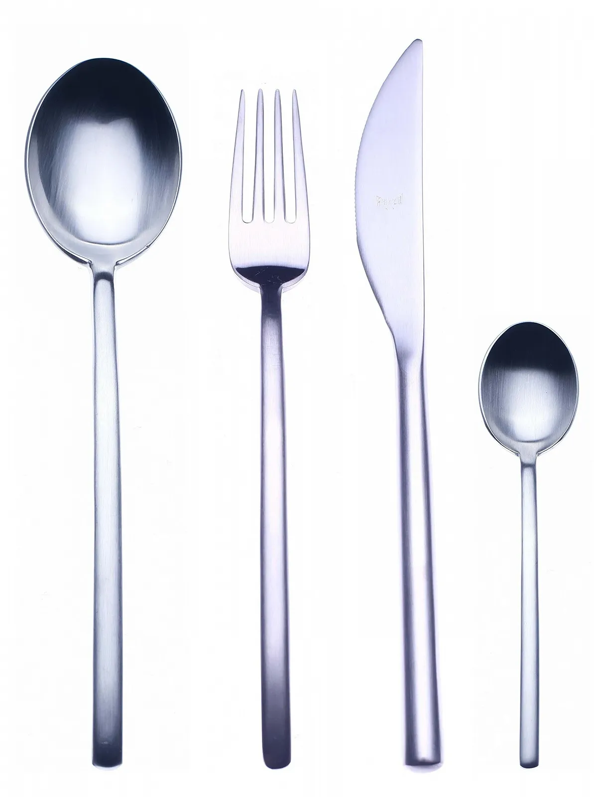 Набір столових приборів Mepra Due Ice, з 24 предметів, срібний, фото №1