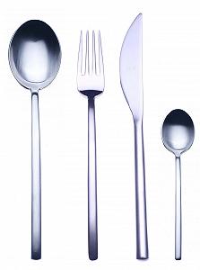 Набір столових приборів Mepra Due Ice, з 24 предметів, срібний - Фото 1