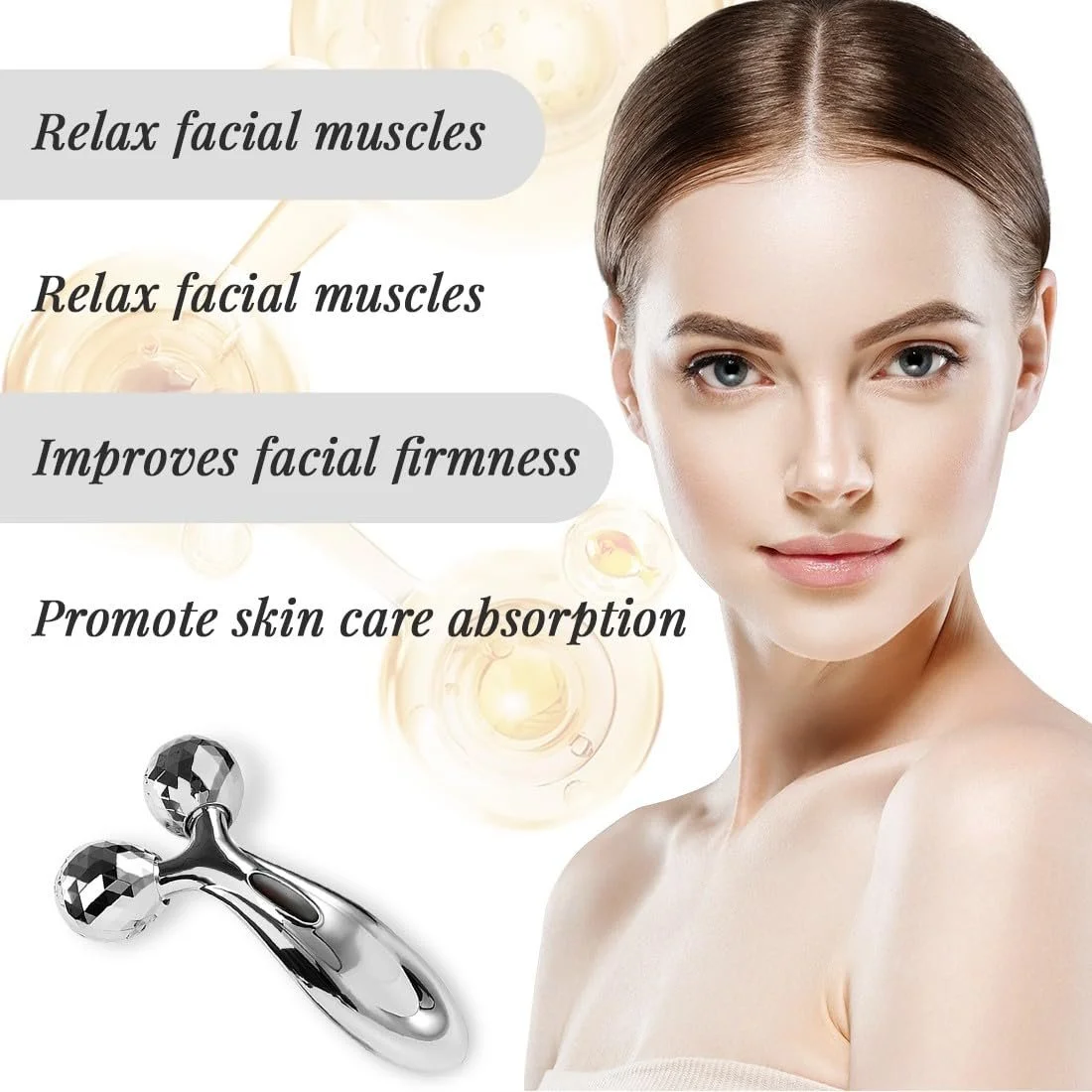 Масажер 3D KUMSODE для обличчя, ролик для схуднення тіла, з обертанням на 360°, фото №4