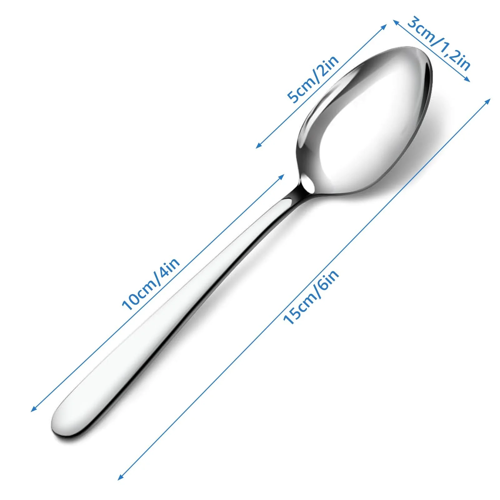 Набір чайних ложок 48 шт, кавові ложки 15 см, з нержавіючої сталі, фото №2
