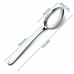 Набір чайних ложок 48 шт, кавові ложки 15 см, з нержавіючої сталі synthetic.ua - Фото 1