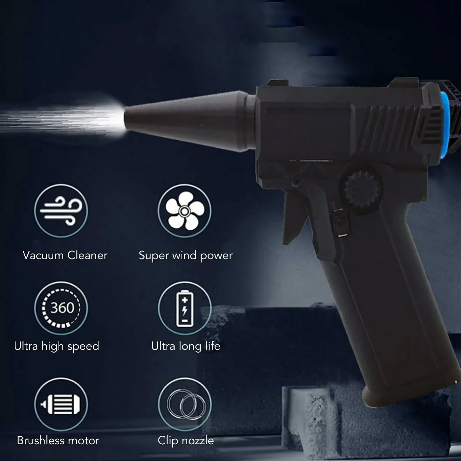 Повітродувка 200,000 RPM Акумуляторна з плавним регулюванням швидкості, фото №2 Повітродувка 200,000 RPM Акумуляторна з плавним регулюванням швидкості, фото №2