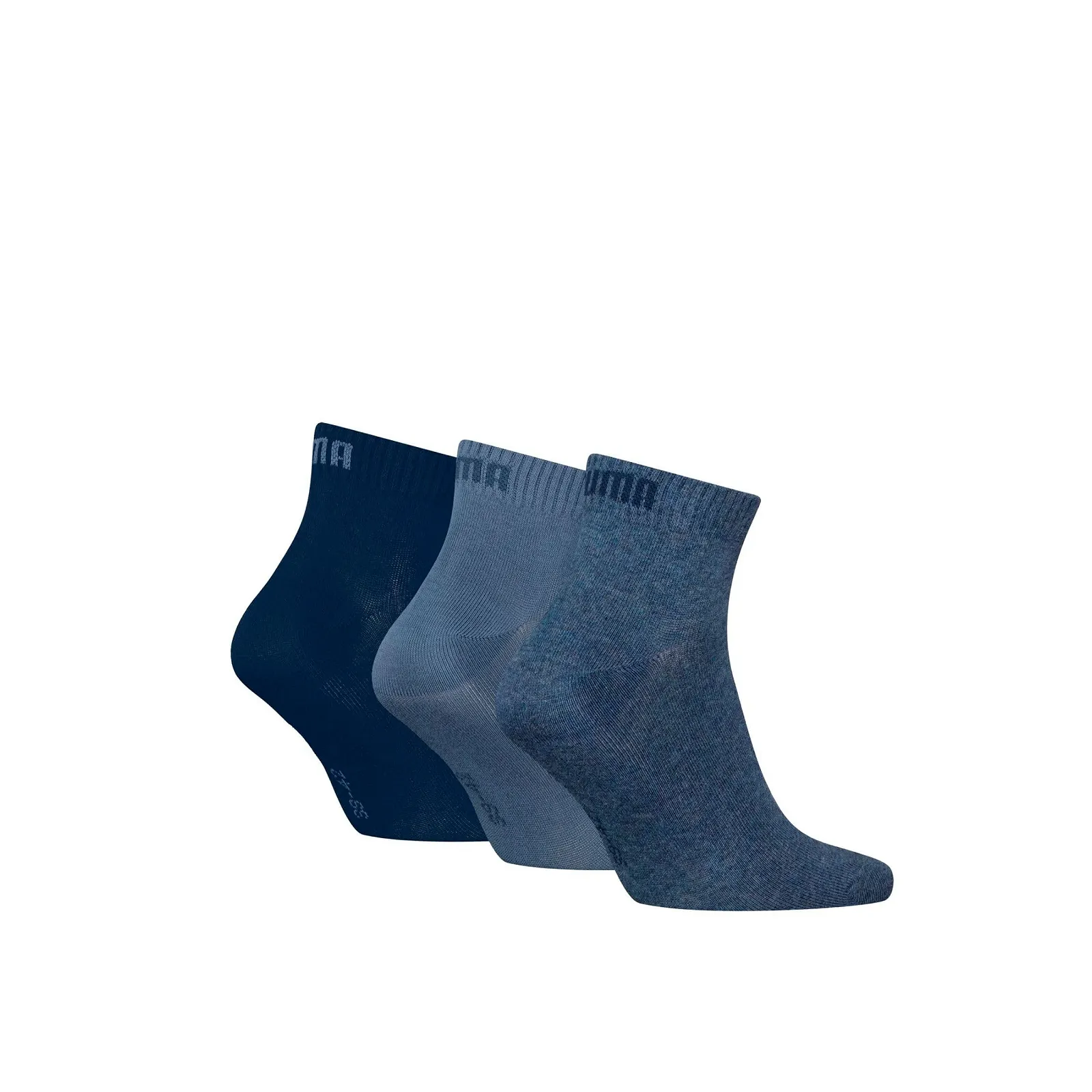 Носки Puma Quarter Unisex 12 пар Хлопковые носки Деним Синий (460), 43-46, фото №3