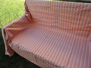 Покрывало Двуспальное GEOMETRICO Полосатый 260 x 260 см Оранжевый - Фото 1