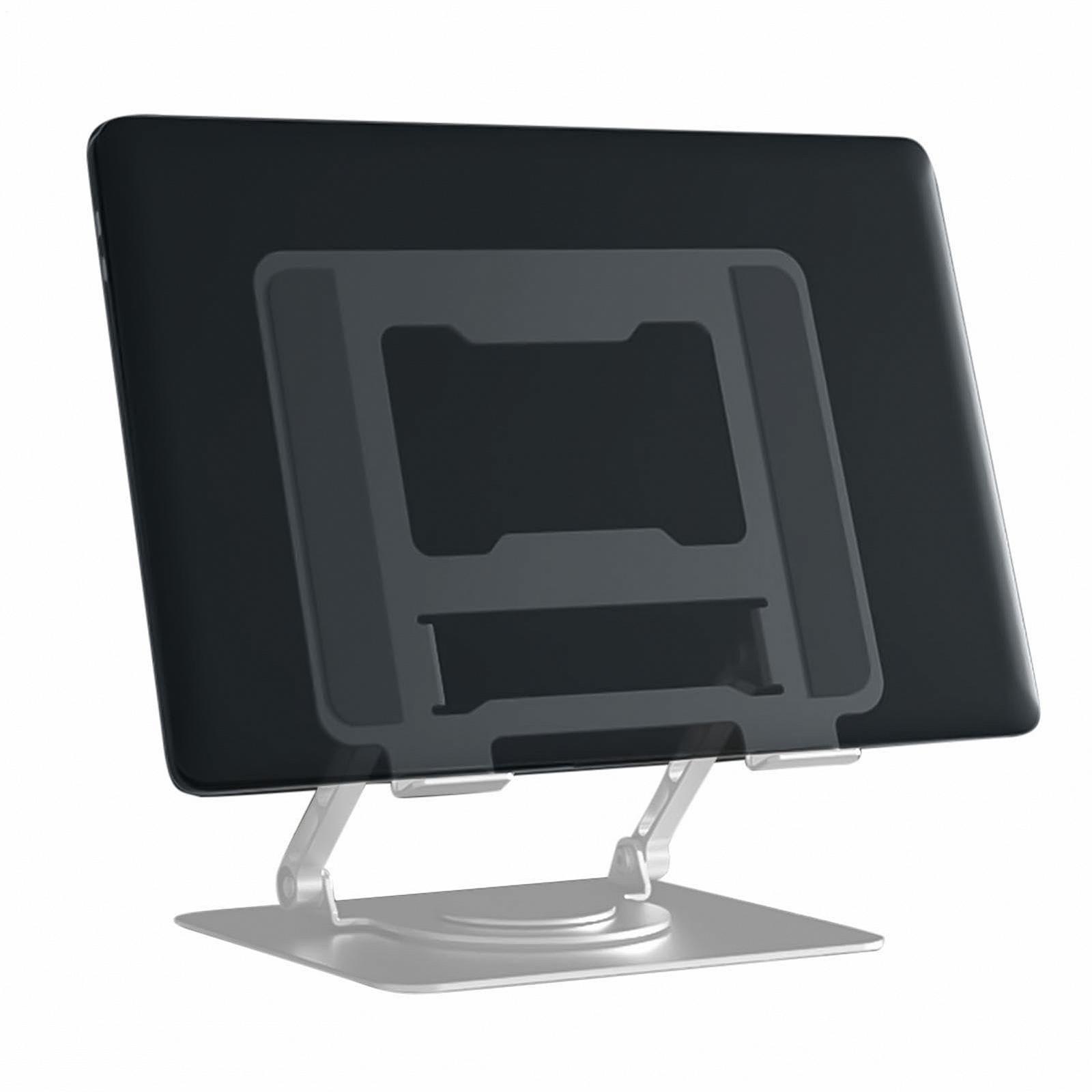 Підставка для ноутбука, металева, ергономічна, регульована база, обертова, портативна, до 10 кг, фото №7