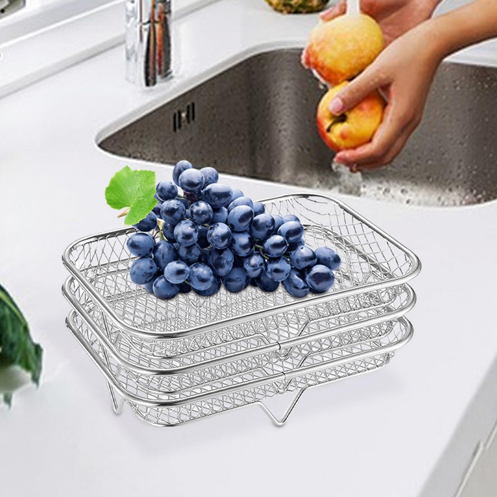 Решітки для мультипечі 3 x Stackable Stainless Steel Gripper Clip, фото №4 Решітки для мультипечі 3 x Stackable Stainless Steel Gripper Clip, фото №4