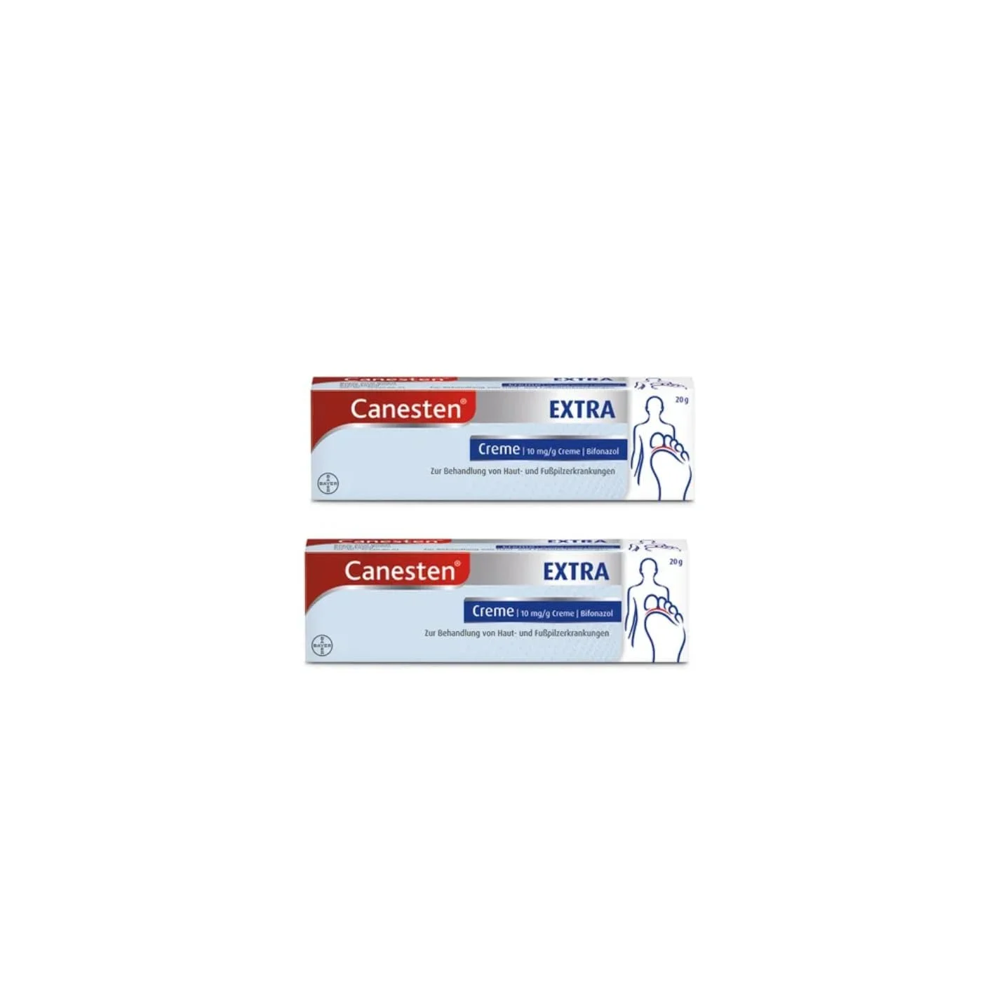 Крем для ног Canesten Extra 10 мг/г 2 x 20 г, фото №1