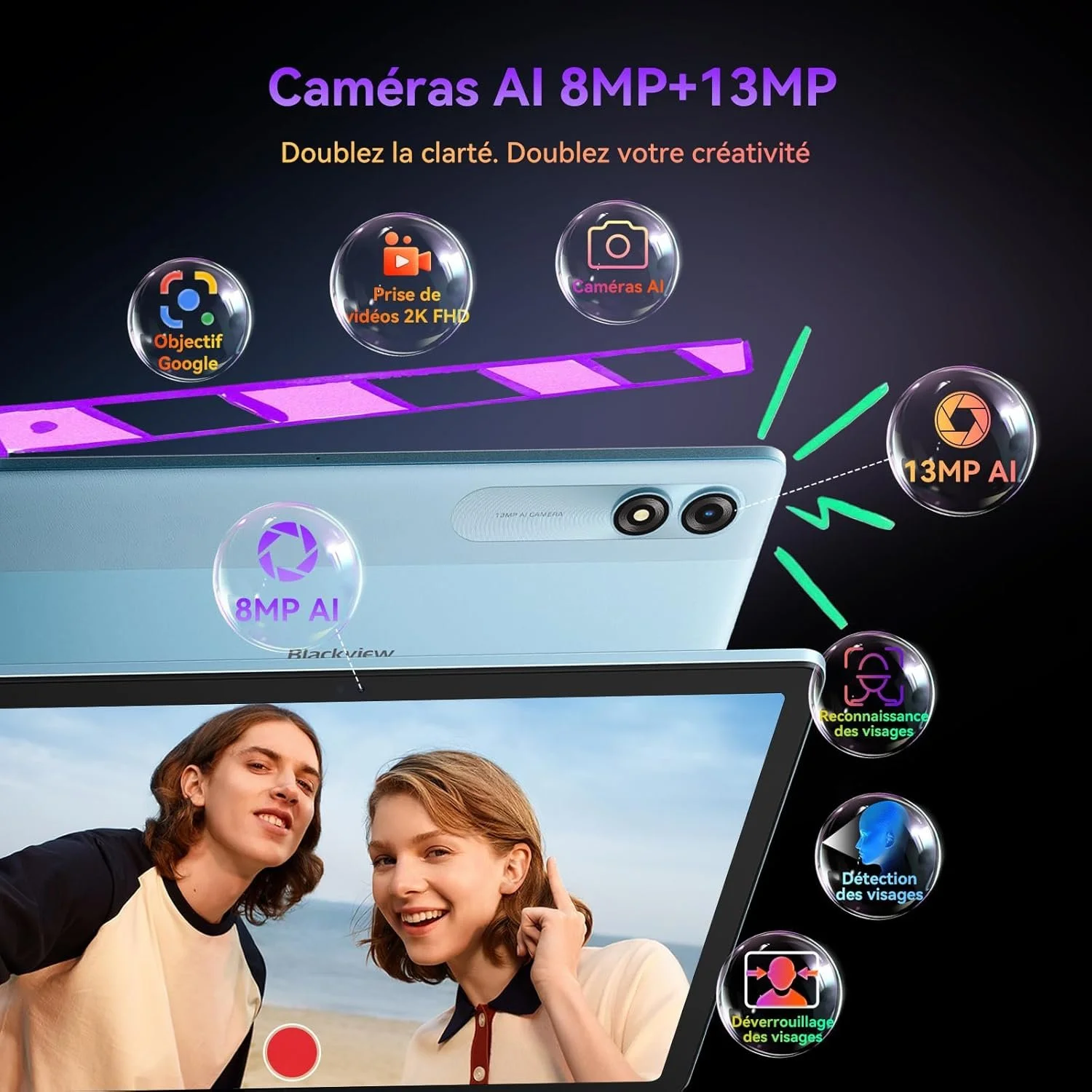 Планшет Blackview Tab 9 WIFI 11" (6+12)/256ГБ 8 ядер Android 14 8200 мАч Черно - Серый, фото №3