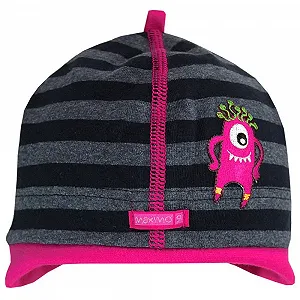 Шапка MaxiMo Alien Розово-Черная в полоску - Фото 1