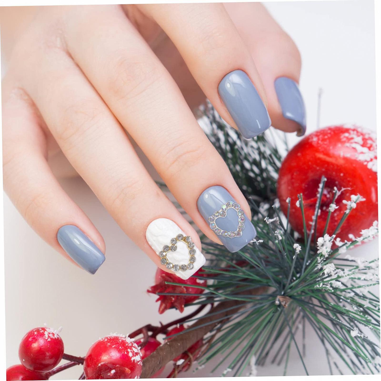 Стрази Прикраса для нігтів Серце WOONEKY 30 шт., фото №6