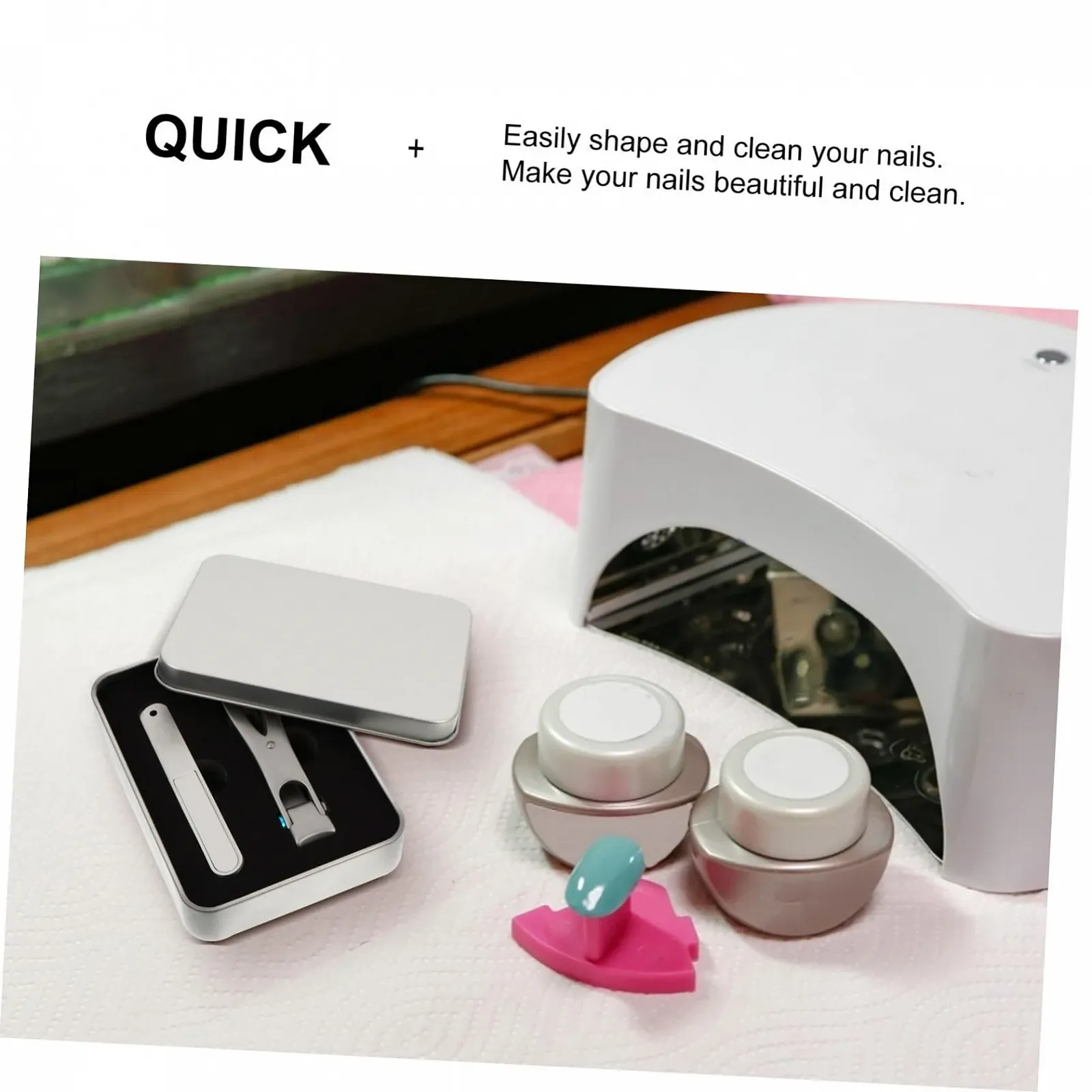 Набор для маникюра Healvian 2 шт. Кусачки для ногтей Пилка для ногтей с коробкой для хранения для путешествий и дома, фото №9 Набор для маникюра Healvian 2 шт. Кусачки для ногтей Пилка для ногтей с коробкой для хранения для путешествий и дома, фото №9