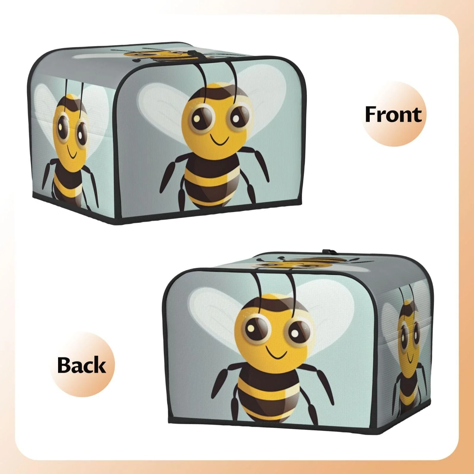 Чохол для тостера на 4 скибочки з двома кишенями Мультяшний, фото №6 Чохол для тостера на 4 скибочки з двома кишенями Мультяшний, фото №6