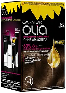 Фарба для волосся Garnier Olia 6.0 Світло-каштановий, перманентна, без аміаку, з натуральними оліями - Фото 1