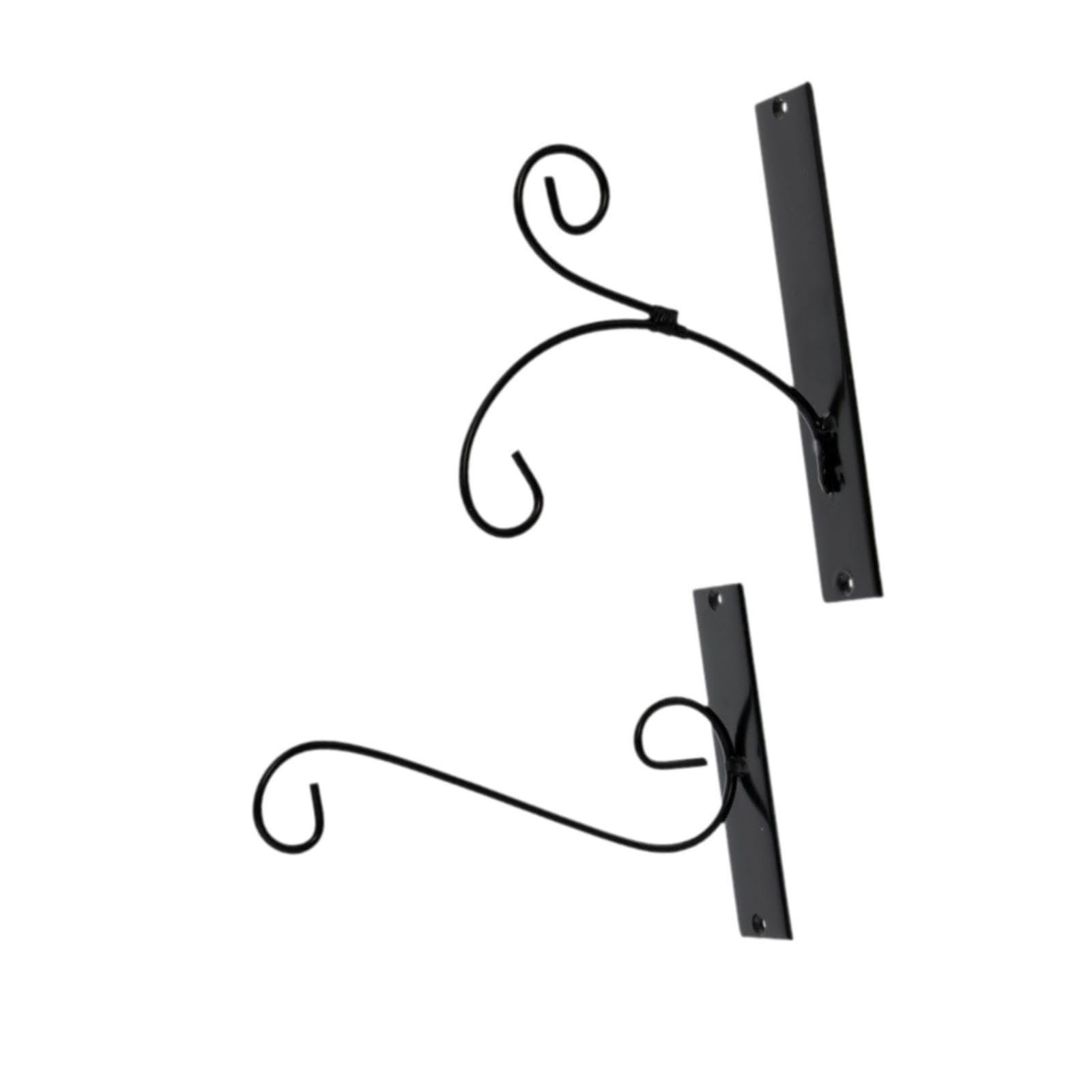Кронштейн настенный металлический для подвесных корзин и растений 2 шт, фото №7