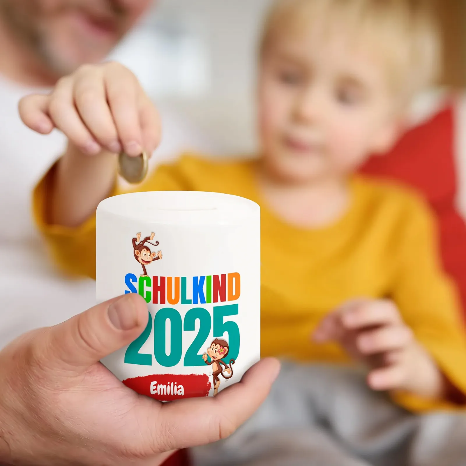 Скарбничка "Schulkind 2024" Іменна Керамічна, фото №4
