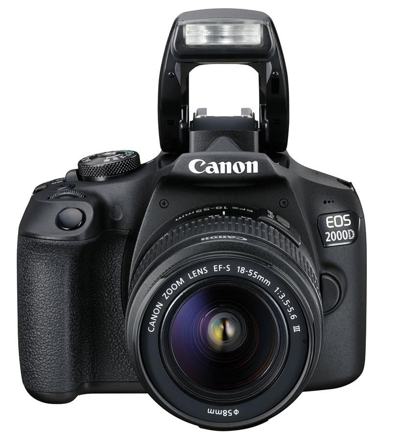 Зеркальный фотоаппарат Canon EOS 2000D (Rebel T7) 25Мп / CMOS / Full HD 30fps / 3Х зум / Wi-Fi / Bluetooth / NFC / Черный + объектив Canon EF-S 18–55 мм f/3.5–5.6 III, фото №5