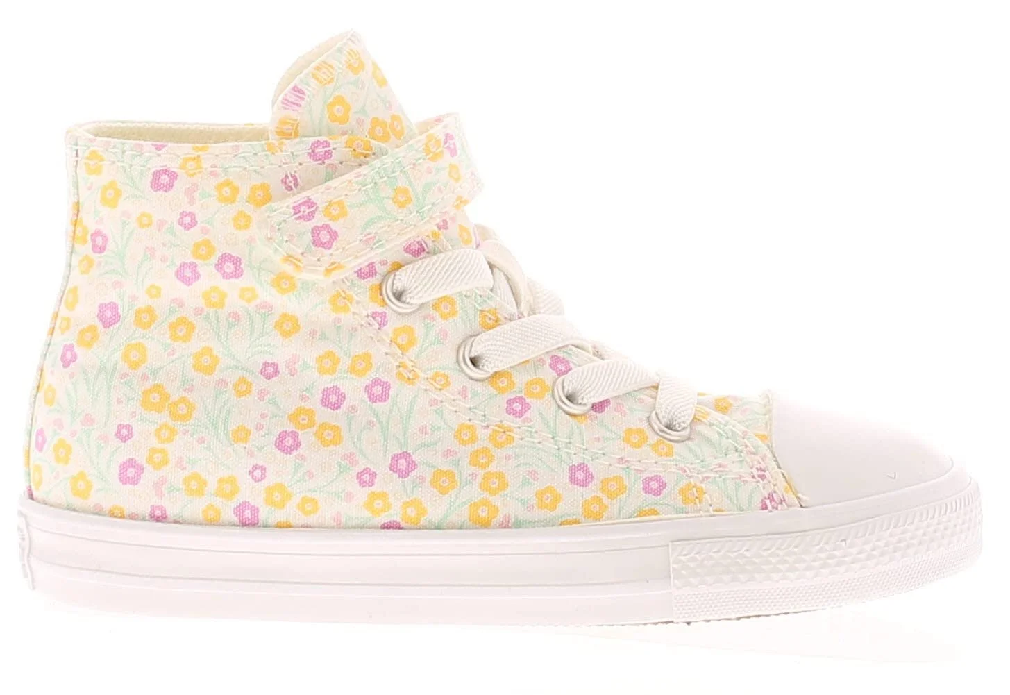 Кеды Converse All Star Chuck Taylor HI Детские Белый Розовый Цветы, фото №2