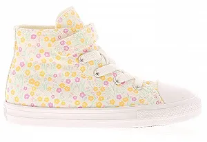 Кеды Converse All Star Chuck Taylor HI Детские Белый Розовый Цветы synthetic.ua - Фото 1