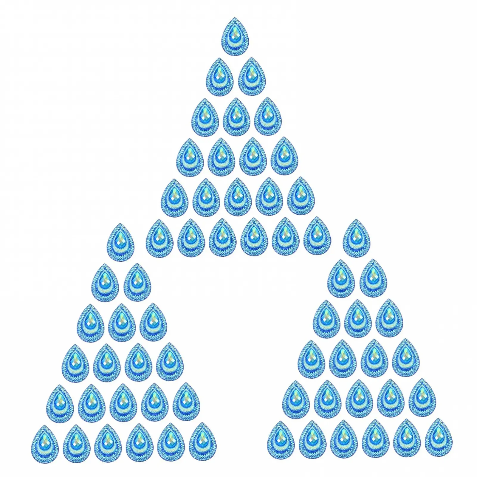 Стразы Водопад TEHAUX Форма павлиньего хвоста Плоская задняя часть, фото №1