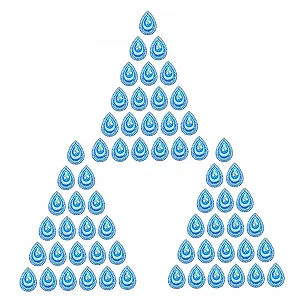 Стразы Водопад TEHAUX Форма павлиньего хвоста Плоская задняя часть - Фото 1