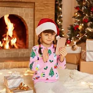 Рождественский джемпер для девочек Детская рождественская одежда Толстовки с оленями Хлопковая теплая рождественская рубашка с длинными рукавами 1-7 лет synthetic.ua - Фото 1