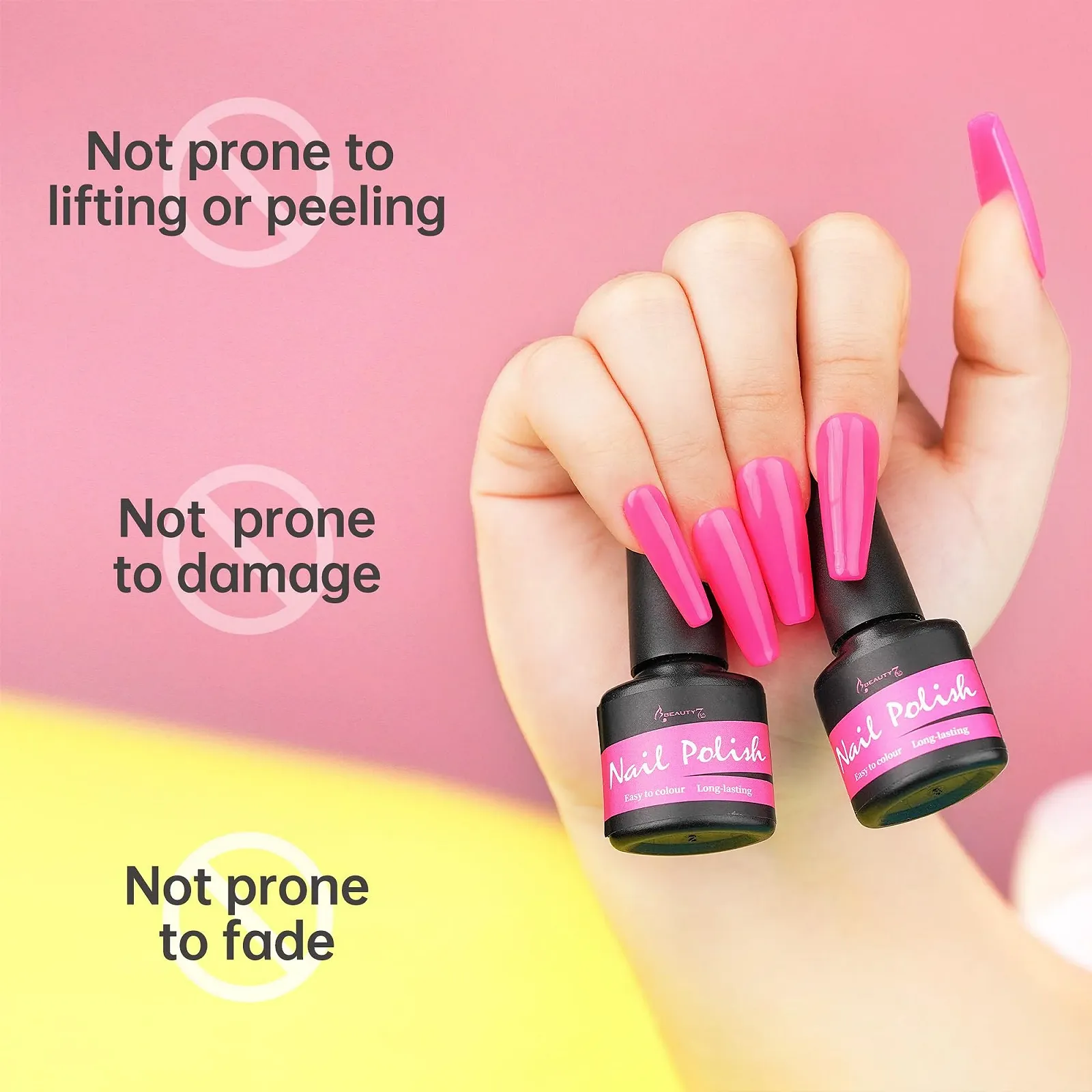 Гель-лак Beauty7 Набор 6 цветов Полуперманентный Прозрачный УФ-гель Натуральный гель Soak Off УФ LED Маникюр (Неон, 7 мл x 6 шт.), фото №2