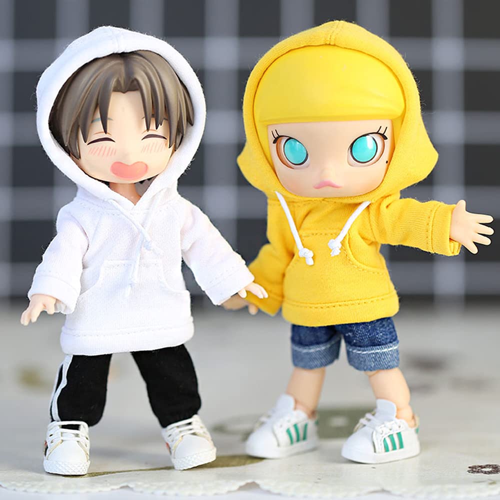 Одежда XiDonDon OB Спортивный худи для Ob11, GSC, YMY, BODY9, Molly, 1/12 BJD Аксессуары для кукол (Жёлтый), фото №3