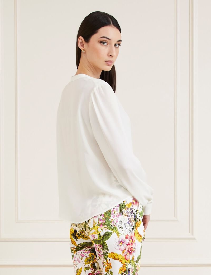 Жіноча блуза Marciano by Guess - Chain Collar Blouse (4RGH009998Z) Біла - 42, фото №5