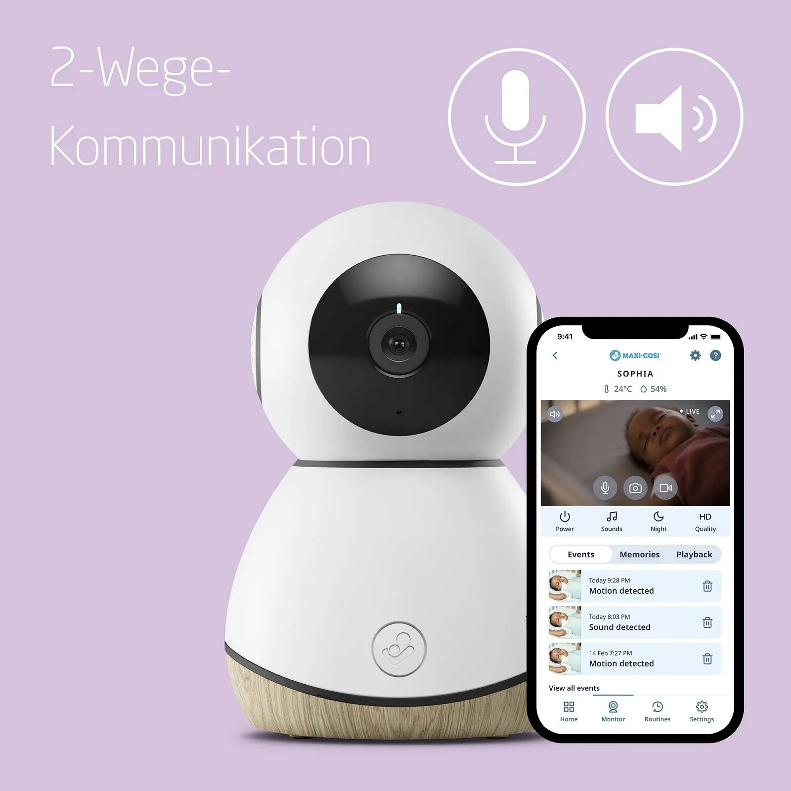 Відеоняня Maxi-Cosi See Connected Home 1080 px HD WiFi Audio Live Streaming Alexa Google Assistant, фото №4 Відеоняня Maxi-Cosi See Connected Home 1080 px HD WiFi Audio Live Streaming Alexa Google Assistant, фото №4