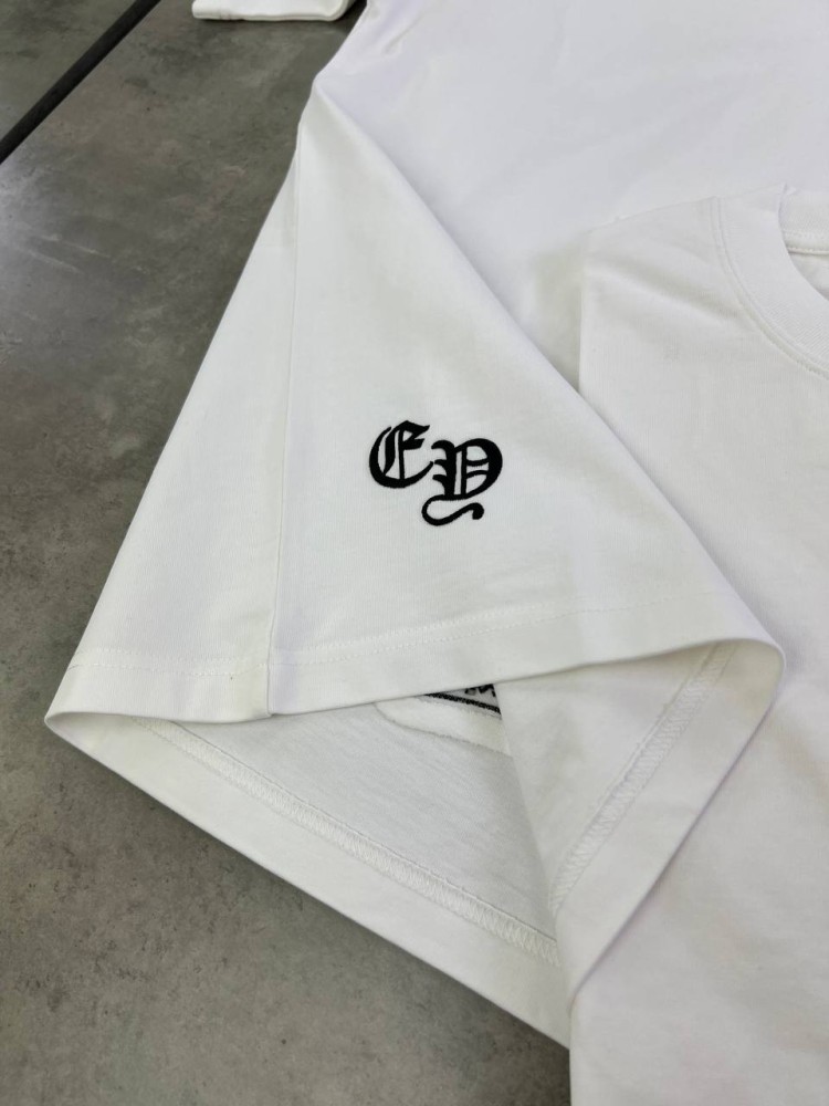 Футболка Chrome Hearts біла з вишивкою на боці f669, фото №5