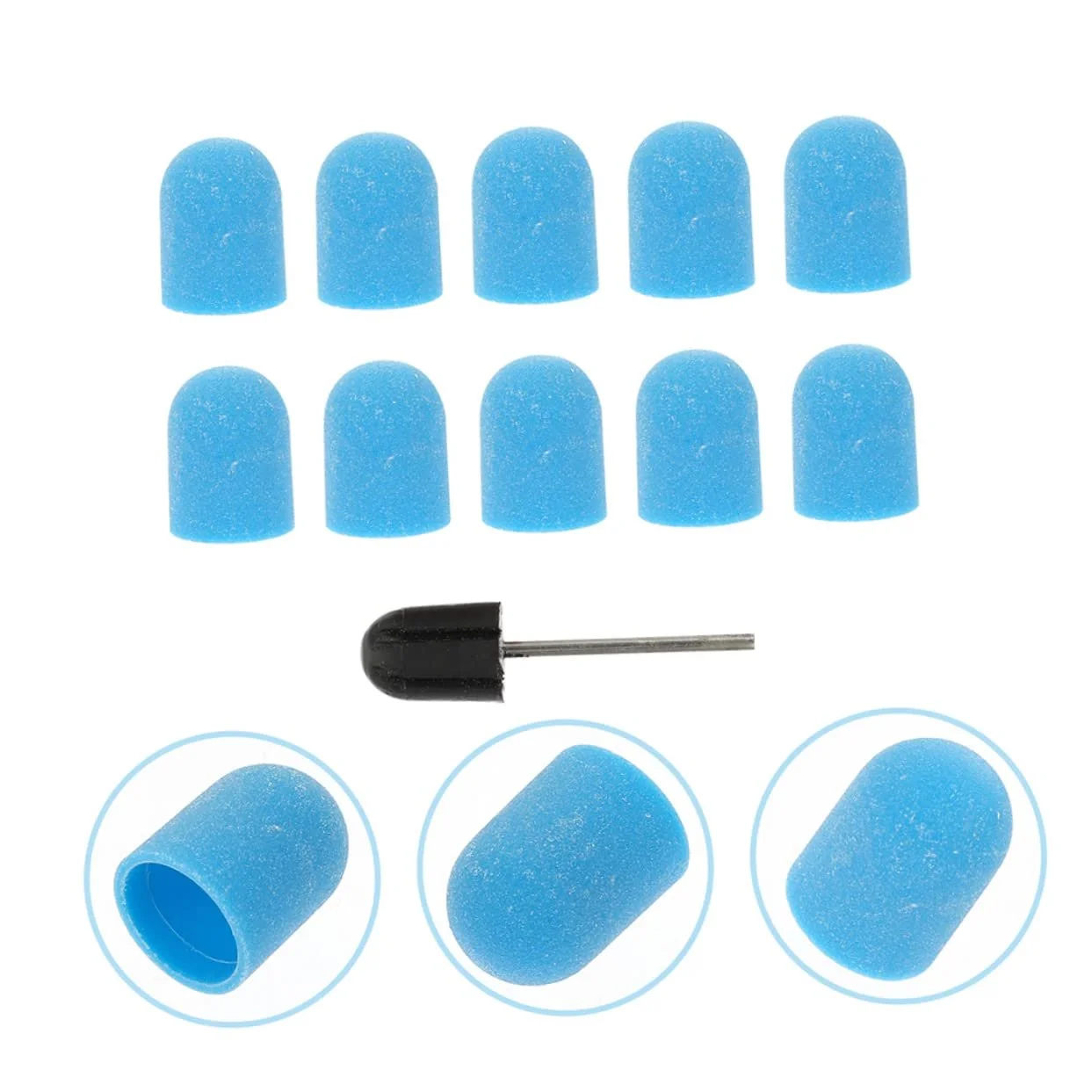 Набор сменных шлифовальных колпачков PACKOVE 3 шт. для профессионального маникюра, фото №3 Набор сменных шлифовальных колпачков PACKOVE 3 шт. для профессионального маникюра, фото №3