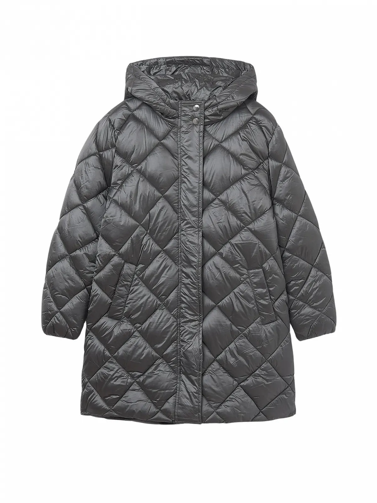 Куртка Mayoral длинная для девочки угольного цвета, фото №1