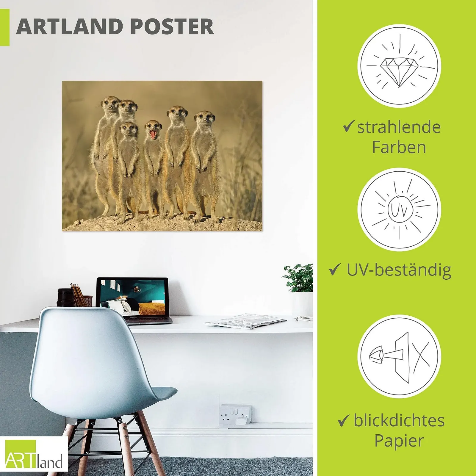 Постер ARTLAND Meerkat Family T5MH 40 x 30 см, фото №3