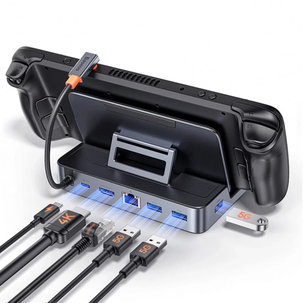 Док-станція Baseus 6в1 GamerX 100W для Steam Deck, ROG Ally, Nintendo, X Legion, фото №12