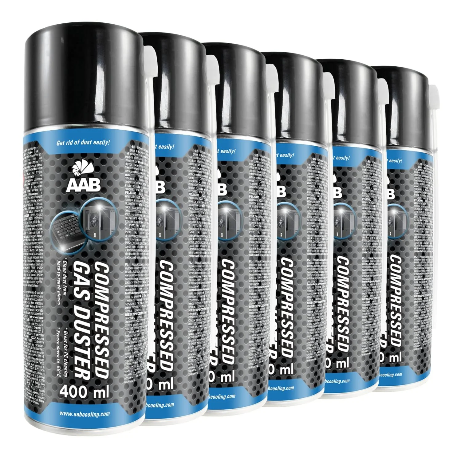 Спрей стиснене повітря AAB 6 x 400 мл, фото №1 Спрей стиснене повітря AAB 6 x 400 мл, фото №1