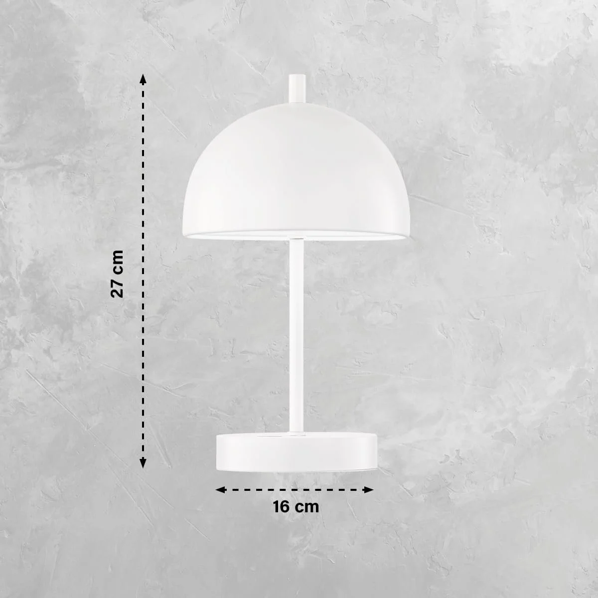 Настільна лампа KIA Бездротова Daylight 27 см Димування USB Біла, фото №4