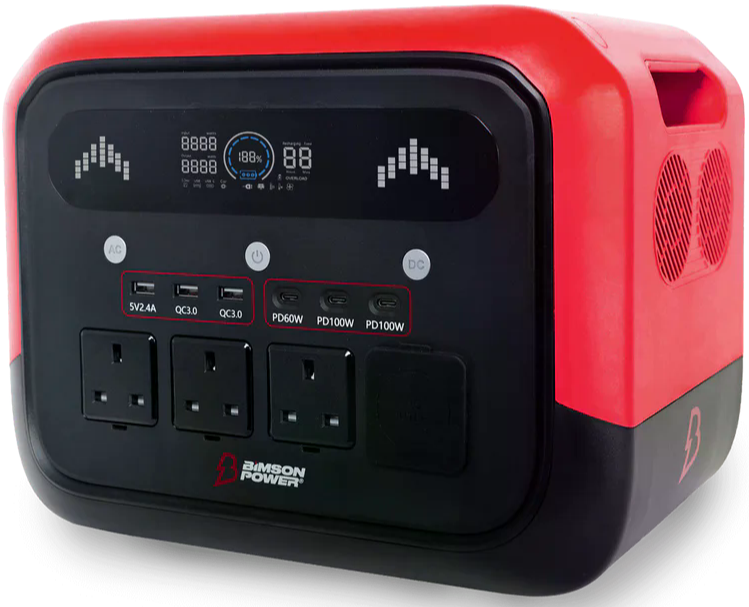 Зарядна станція Bimson Power BP1200PPS 2400 Вт / 1200 Вт / 1024 Вт*год / LiFePO4 / Швидка зарядка, фото №3