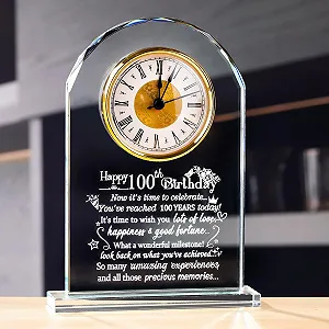 Кварцевые часы Ornalrist к 100-летию, стеклянный сувенир - Фото 1
