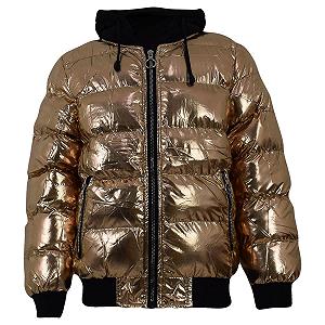 Куртка A2Z 4 Kids Модна стьобана блискуча дитяча металік - Фото 1