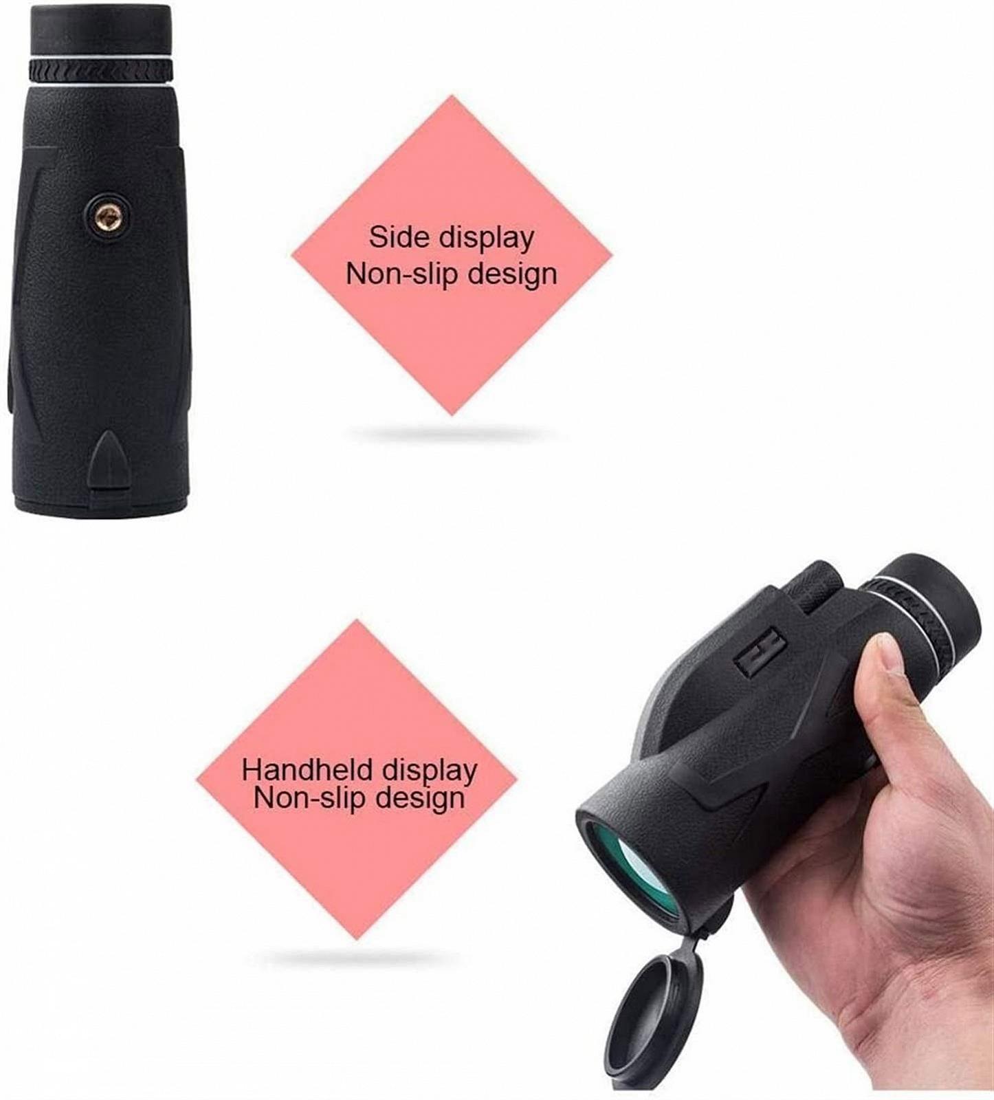 Монокуляр QHYTL 80 x 100 з удосконаленим штативом водонепроникний зум-телескоп BAK4 Prism Dual Focus, фото №5