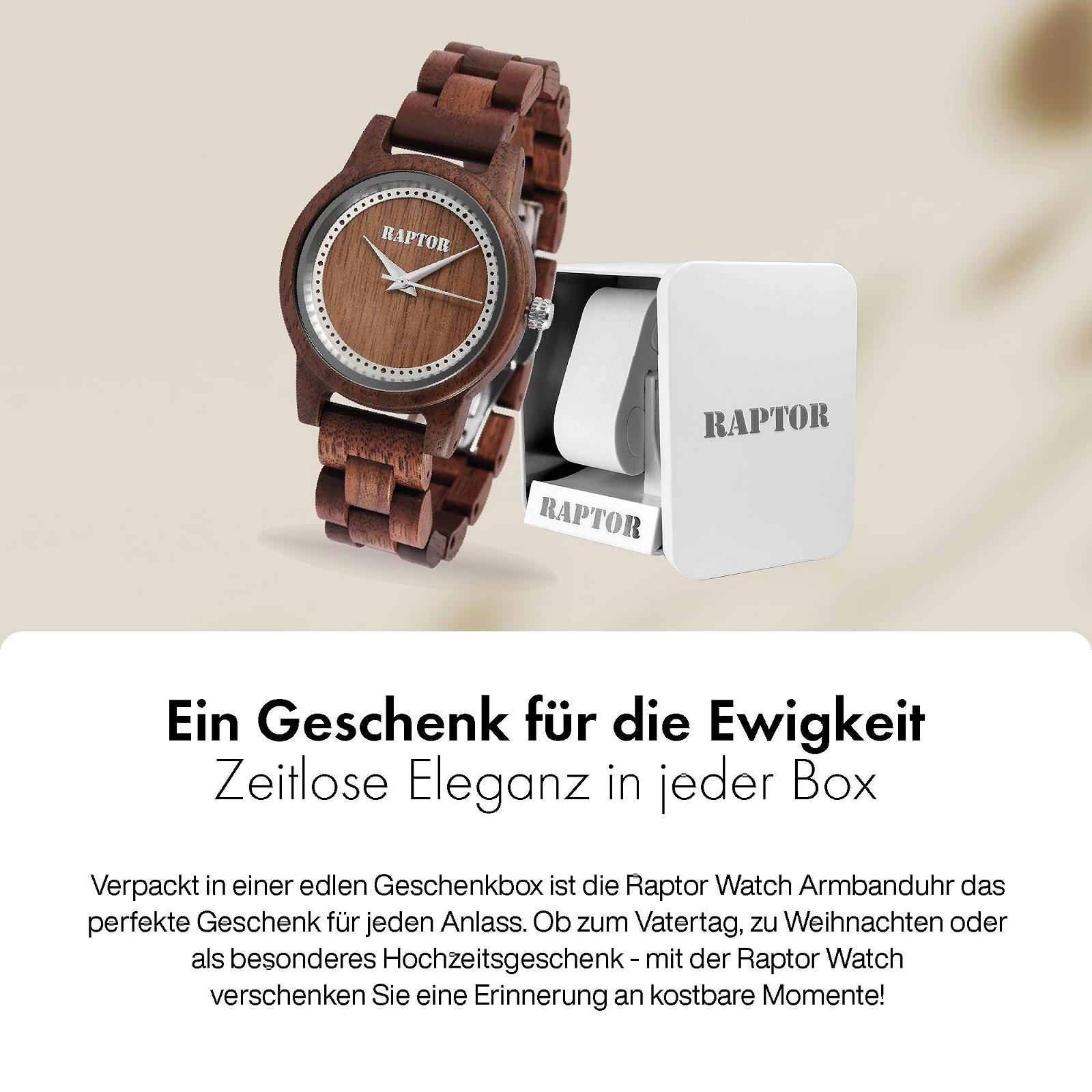 Жіночий дерев'яний годинник Raptor RA20042 Аналоговий кварцовий, фото №6 Жіночий дерев'яний годинник Raptor RA20042 Аналоговий кварцовий, фото №6