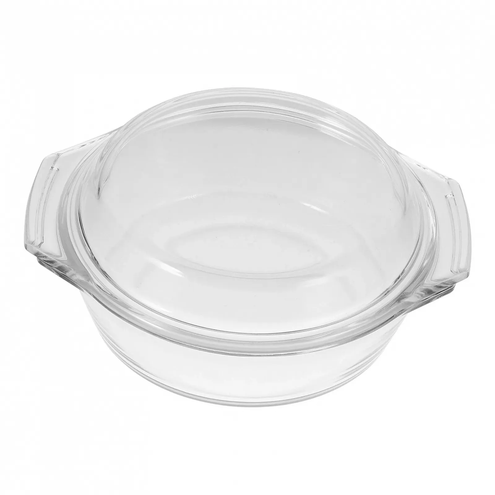 Форма для запікання Скляна з кришкою термостійка для мікрохвильової печі та духовки Прозора, фото №1 Форма для запікання Скляна з кришкою термостійка для мікрохвильової печі та духовки Прозора, фото №1