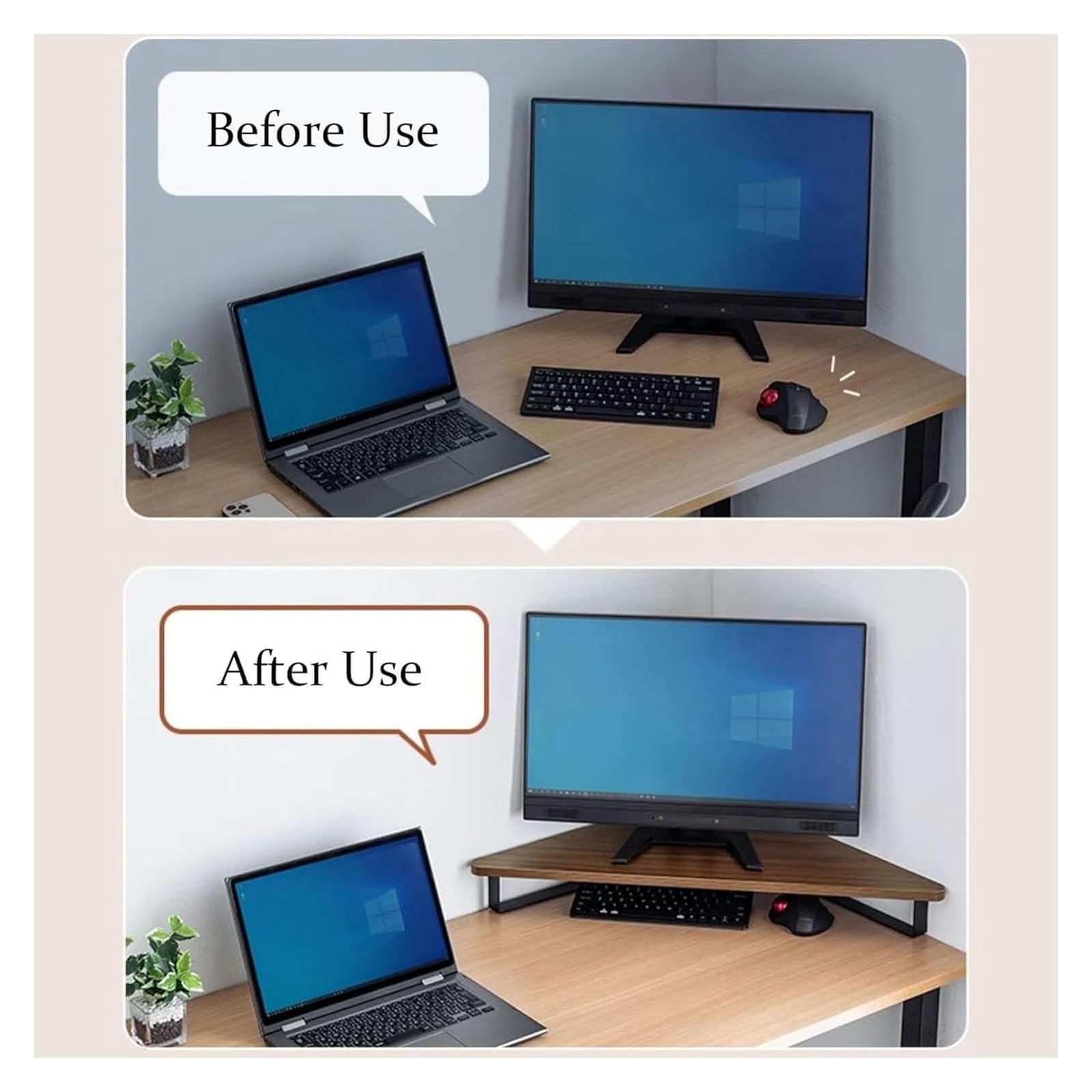 Подставка для монитора Треугольная, Подставка для монитора Треугольная, Настольная угловая подставка, Эргономичная полка для хранения офисных компьютеров, фото №6 Подставка для монитора Треугольная, Подставка для монитора Треугольная, Настольная угловая подставка, Эргономичная полка для хранения офисных компьютеров, фото №6