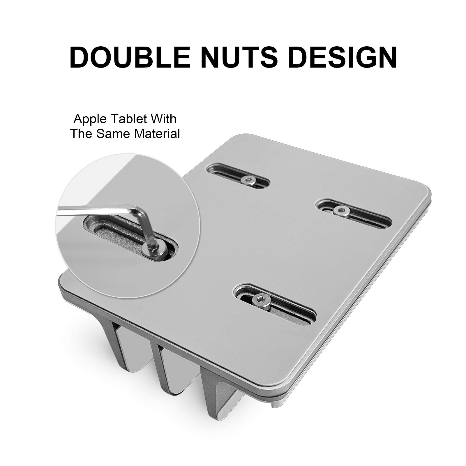 Вертикальная Подставка для Ноутбука Двойная Регулируемая 4 Отделения Серый, фото №6 Вертикальная Подставка для Ноутбука Двойная Регулируемая 4 Отделения Серый, фото №6